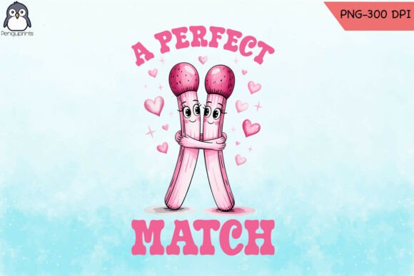A Perfect Match Retro Sublimation PNG