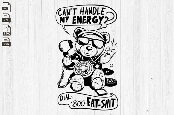 Can't Handle My Energy Retro Teddy Bear Review