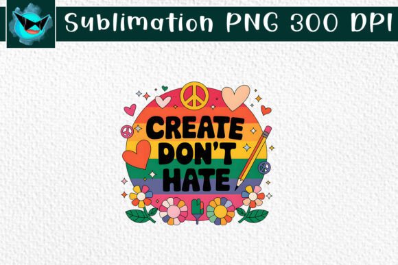 Create Don t Hate LGBT Retro PNG Review