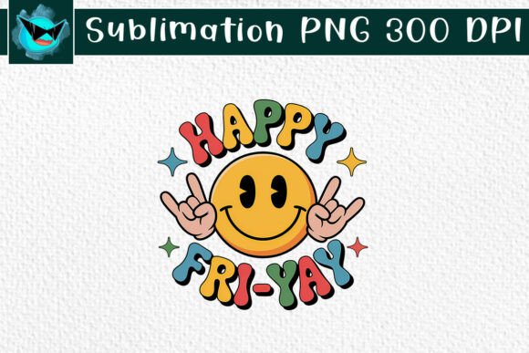 Happy Fri-yay Retro Smile Face PNG Review