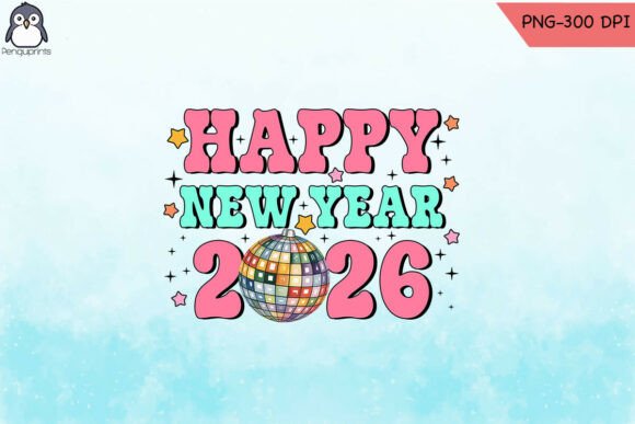 Happy New Year 2026 Retro Disco Ball PNG Review