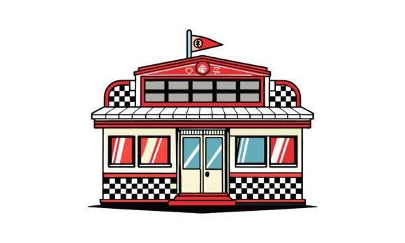 Retro American Diner Restaurant