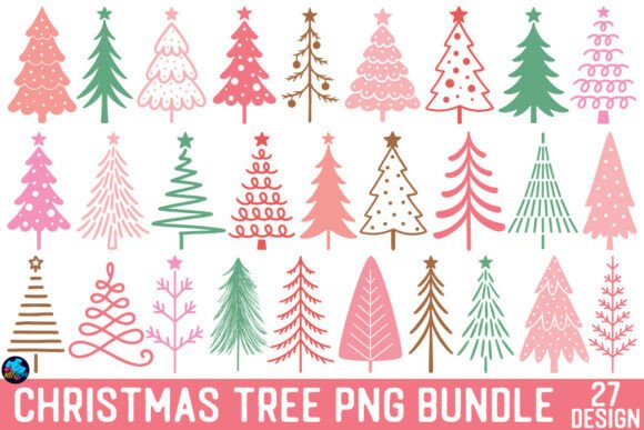 Retro Christmas Tree Clipart Bundle Review