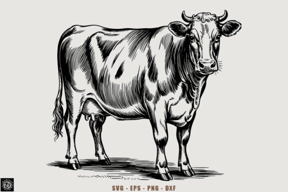 Retro Dairy Cow Illustration Review