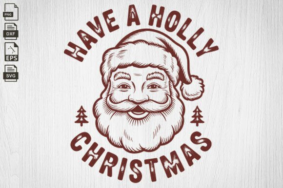 Retro Santa Tee, Merry Christmas, Vintag