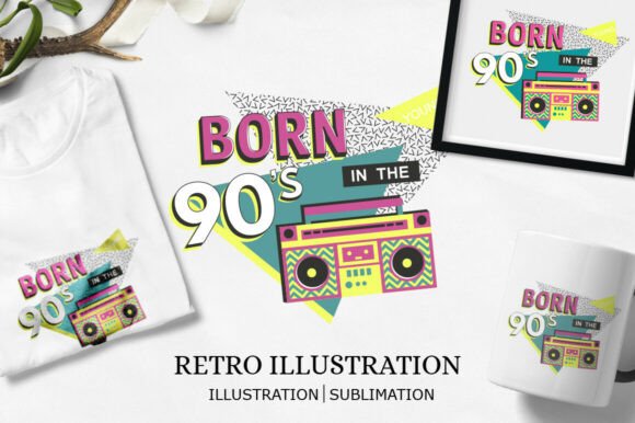 Retro Sublimation Design Born in 90 Review