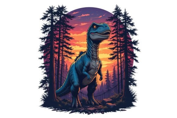 Retro Vintage Dinosaur Art Graphics PNG Review