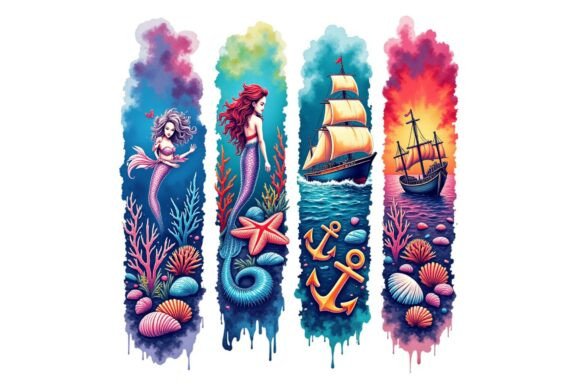 Review: Trendy Funny Retro Mermaid Illustration