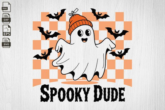 Spooky Dude, Cool Ghost, Retro Halloween