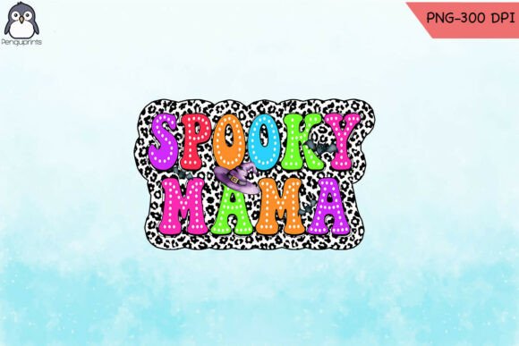 Spooky Mama Retro Sublimation PNG